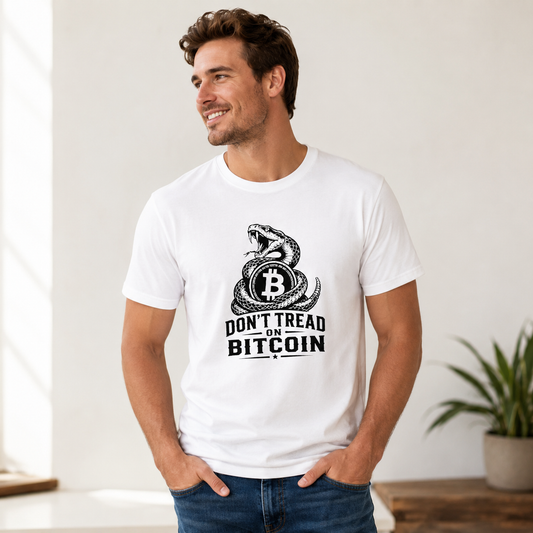 Bitcoin Snake T-Shirt — “Don't Tread on Bitcoin” Crypto Freedom Tee