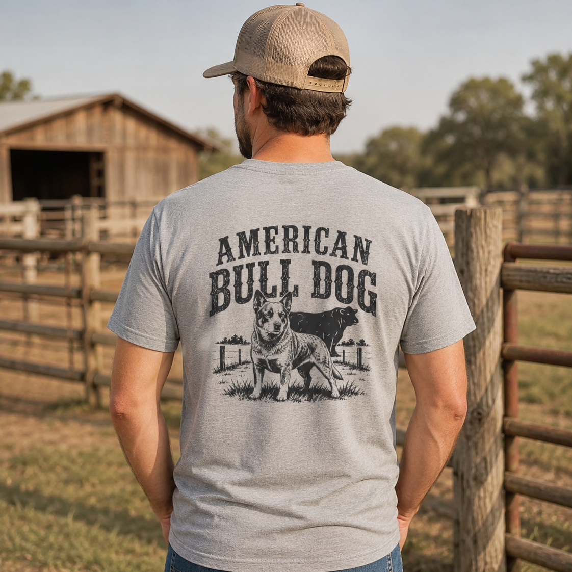 American Bull Dog Bullshirt – Ranch Dog and Bull Graphic Tee