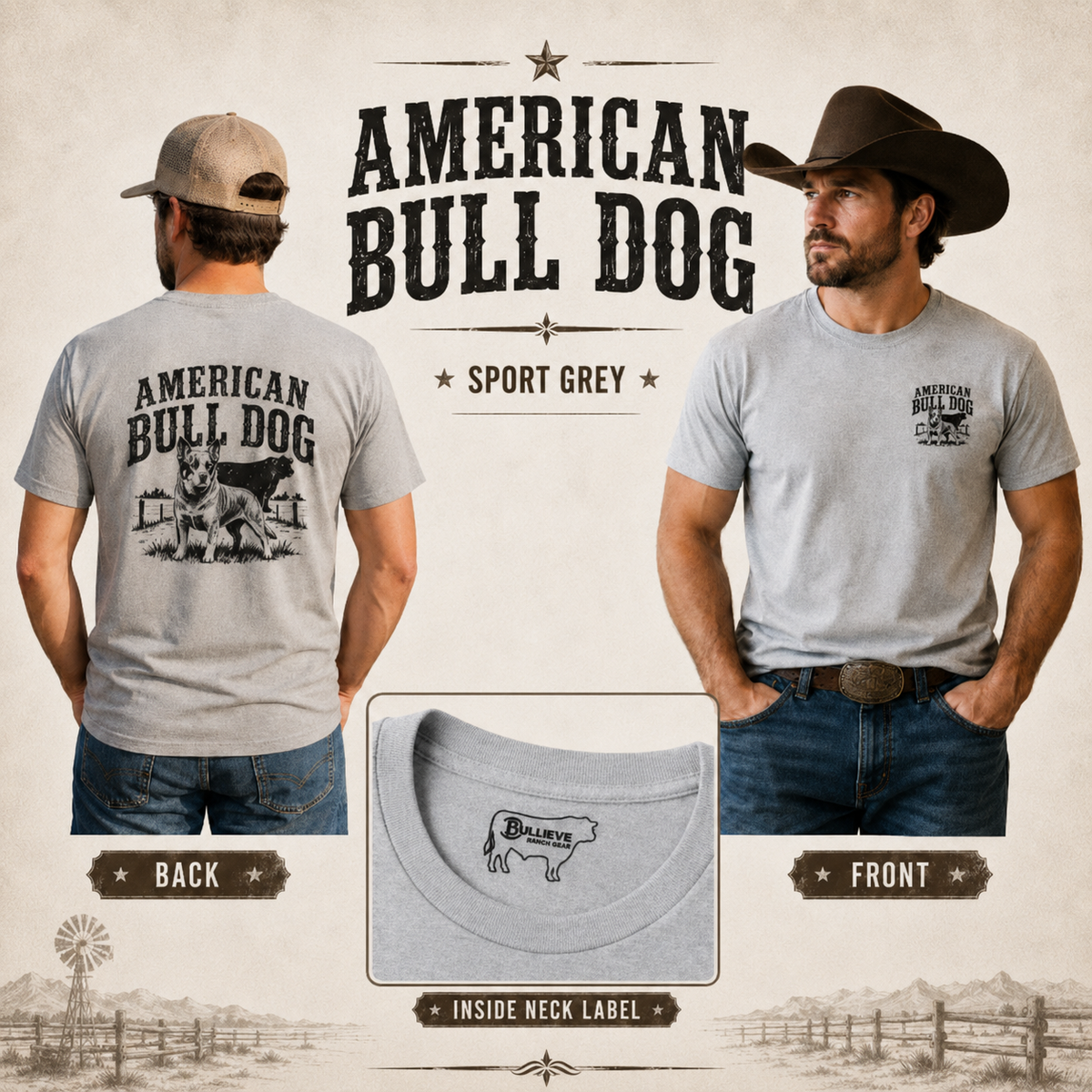 American Bull Dog Bullshirt – Ranch Dog and Bull Graphic Tee