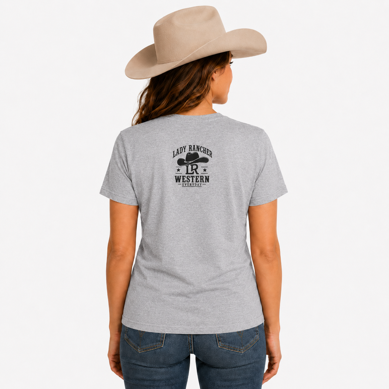 Lady Rancher logo cowboy hat T-Shirt | Western Everyday