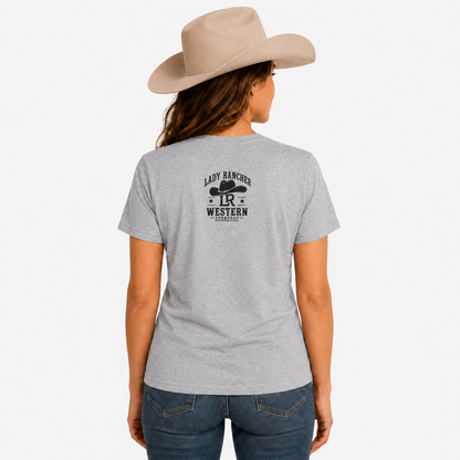 Lady Rancher logo cowboy hat T-Shirt | Western Everyday