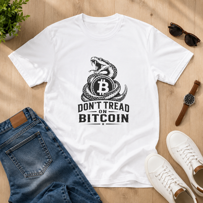 Bitcoin Snake T-Shirt — “Don't Tread on Bitcoin” Crypto Freedom Tee