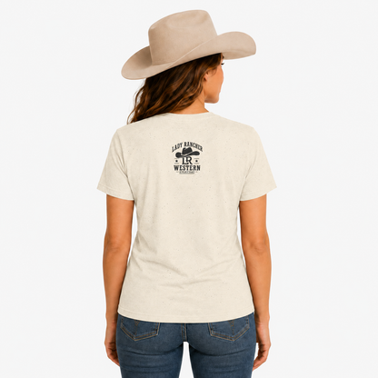 Lady Rancher logo cowboy hat T-Shirt | Western Everyday