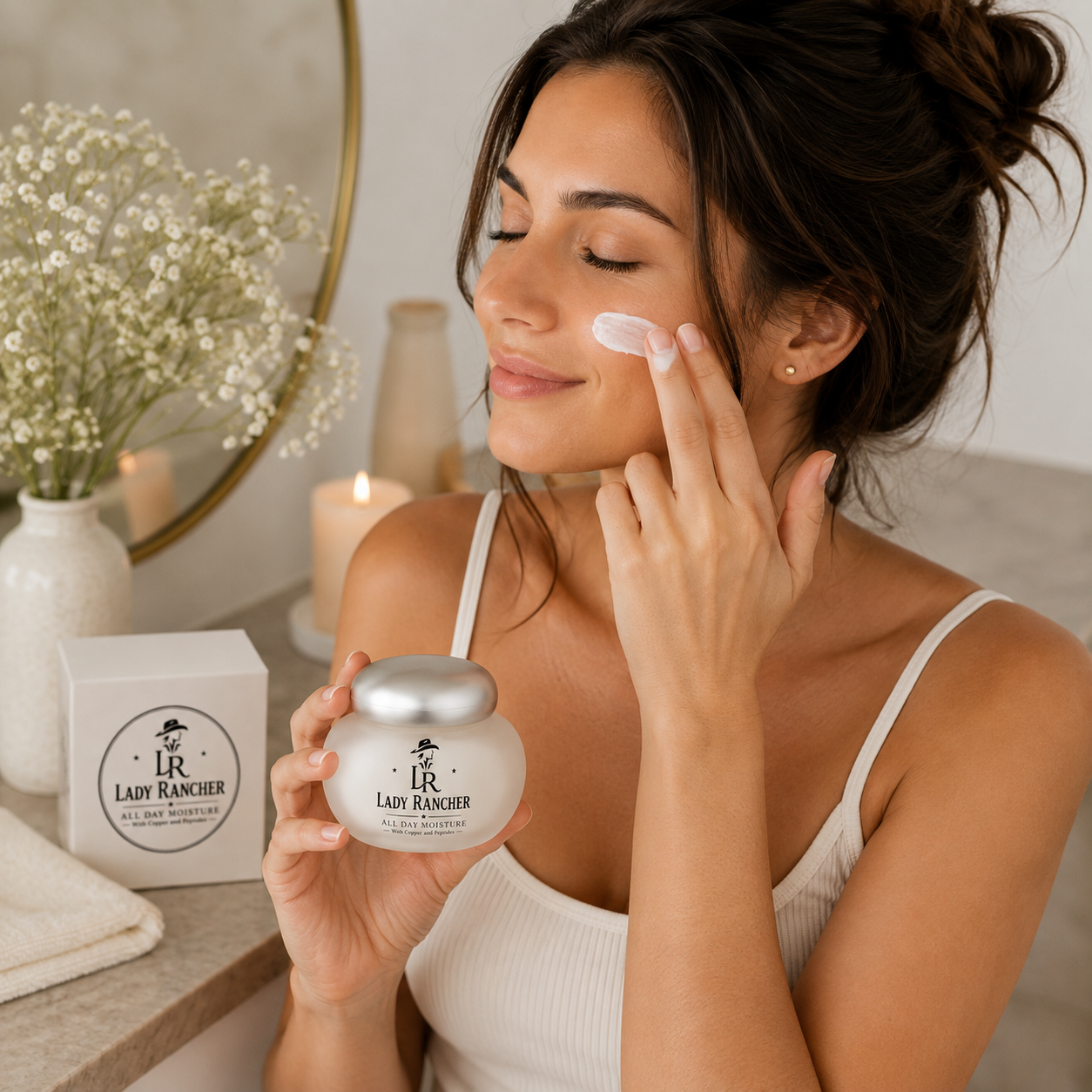 Lady Rancher All Day Moisture | Hydrating Face Cream with Copper & Biopeptide CL