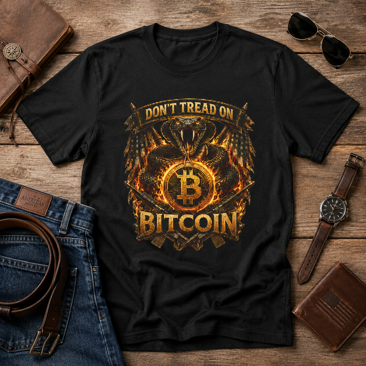 Bitcoin Don’t Tread On Me T-Shirt